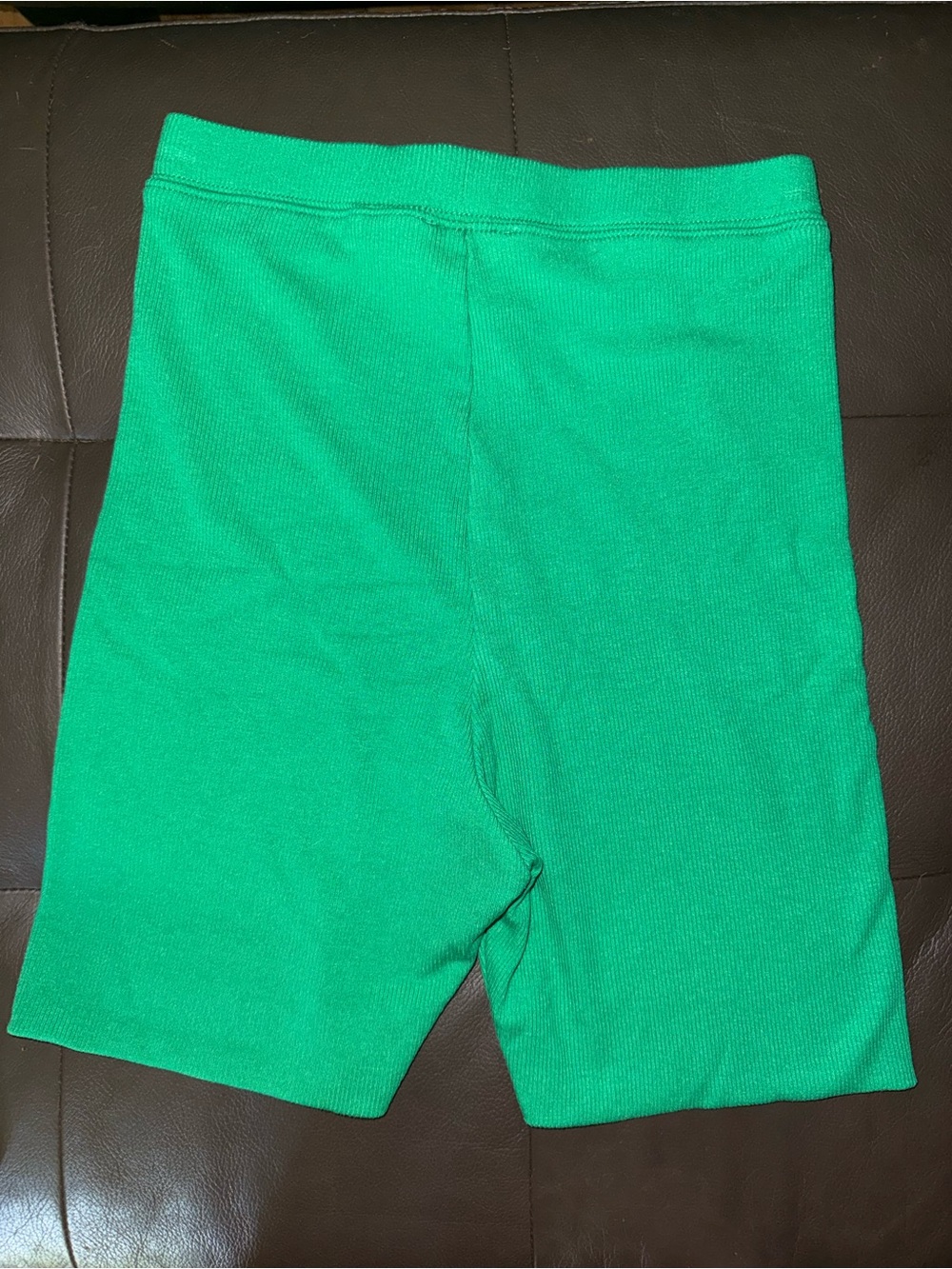 Women’s White Fox‎ Boutique High rise Green Ribbed Athletic Bike Shorts size XS - Picture 4 of 5